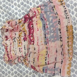 Forever 21 Pink and Yellow Patterned Top